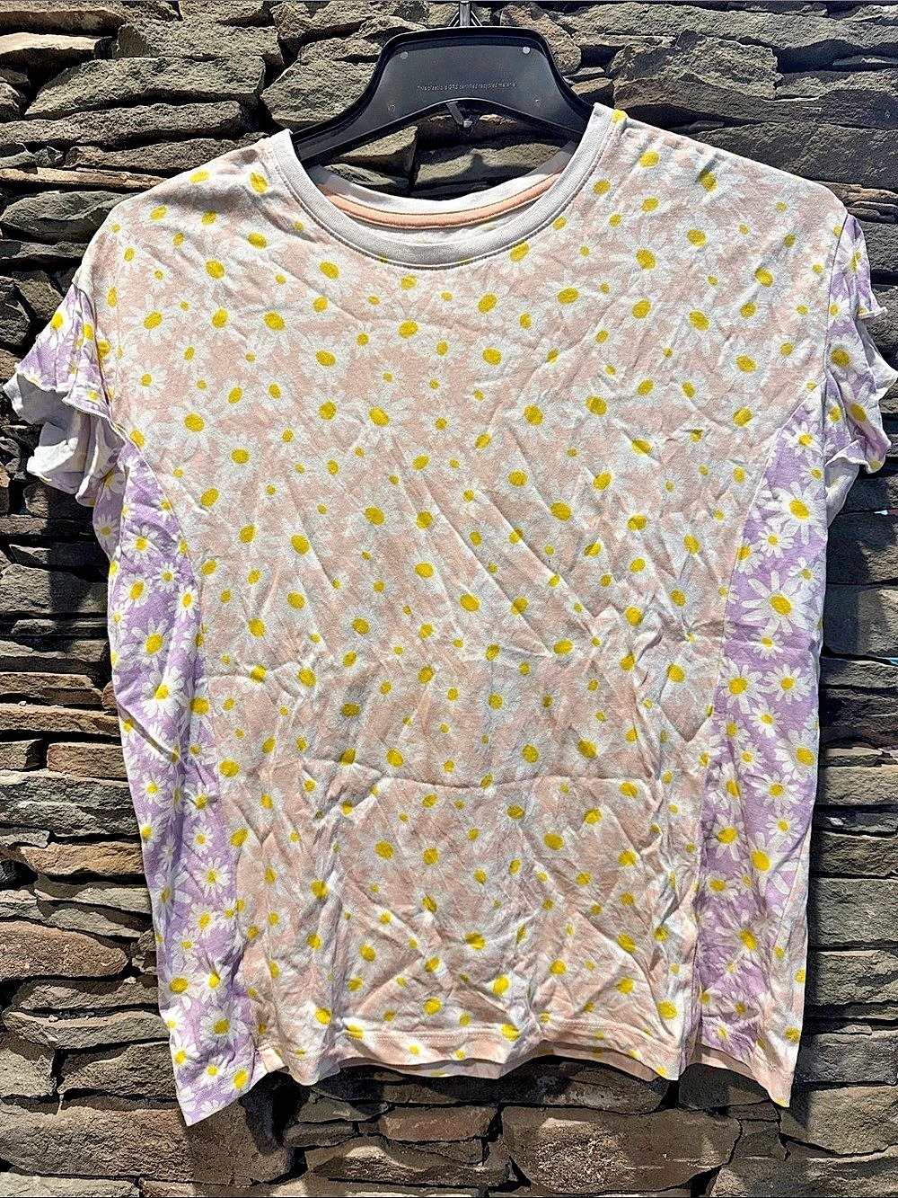 Rockets of Awesome Girls Floral Ruffle Sleeve Tee Size 14 Like New